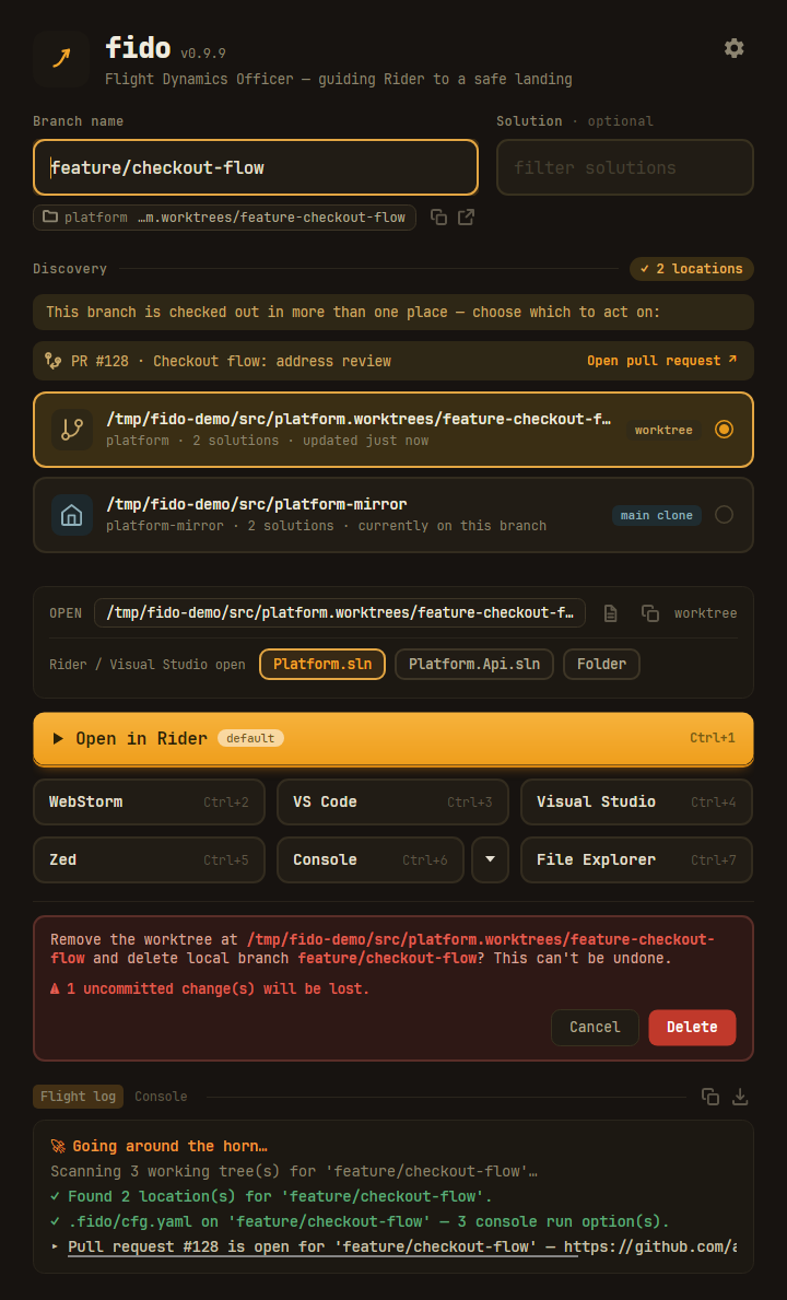 Inline delete confirm strip